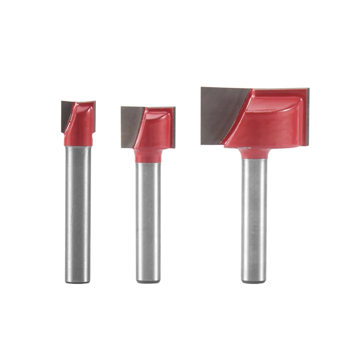 New 3Pcs Cleaning Bottom Router Bit Set 6mm Shank Double Flute Carbide Cutter Flat Spoilboard Surfacing Planing Tool