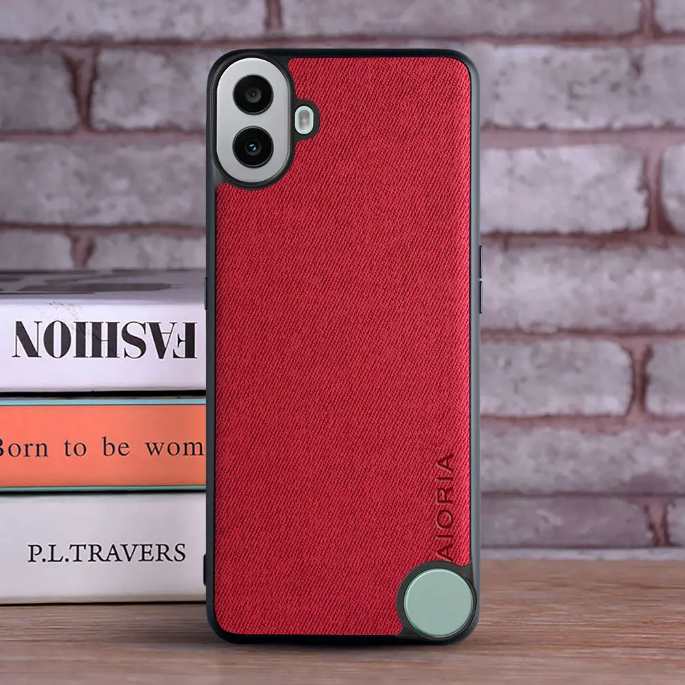 Textile Leather Case for Nothing CMF PHONE 1 soft TPU with back hard PC material protection cover for nothing CMF PHONE 1 Case