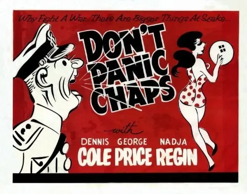 Wall Art Funny Vintage Looking Metal Sign Don't Panic Chaps,Plaque Wall Advertising for Highway Road Cafe Bar Pu