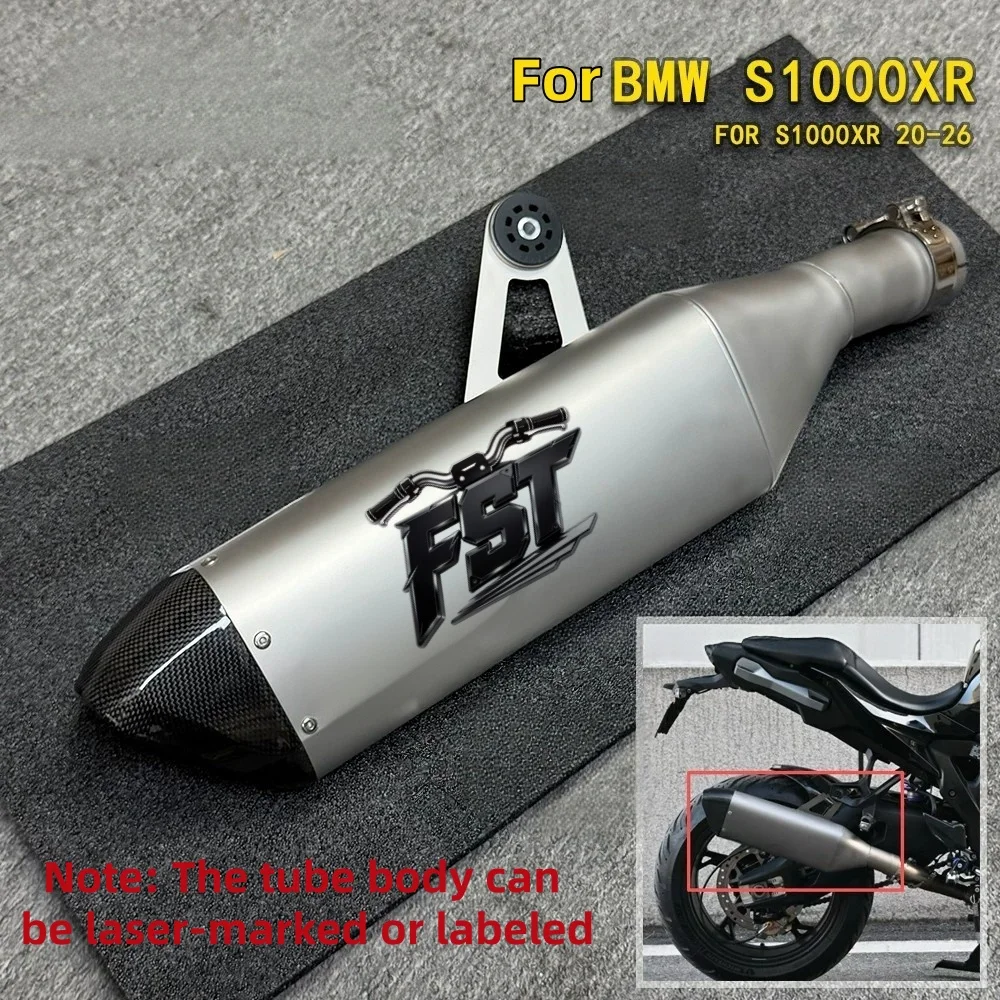 For BMW S1000XR 21-26 Laser-marked Titanium Alloy Exhaust Tailpipe Track-Style Minimalist Design Motorcycle Performance Exhaust