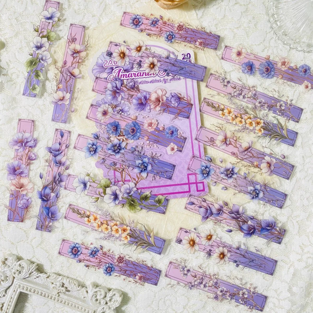20 Stück PET-Aufkleber mit langen Streifen, Scrapbook-Aufkleber für Scrapbooking, Junk Journaling, DIY-Dekorationen, Kartenherstellung, Notizbücher