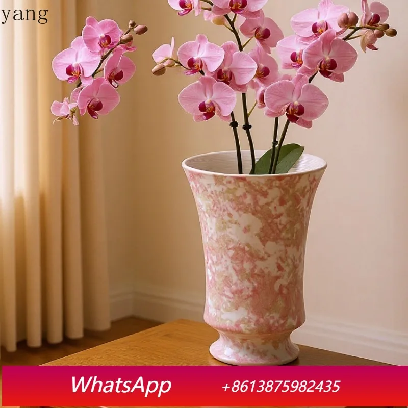 

CX Tall Ceramic Flower Pot Phalaenopsis Net Red Green Plant Ceramic Vase
