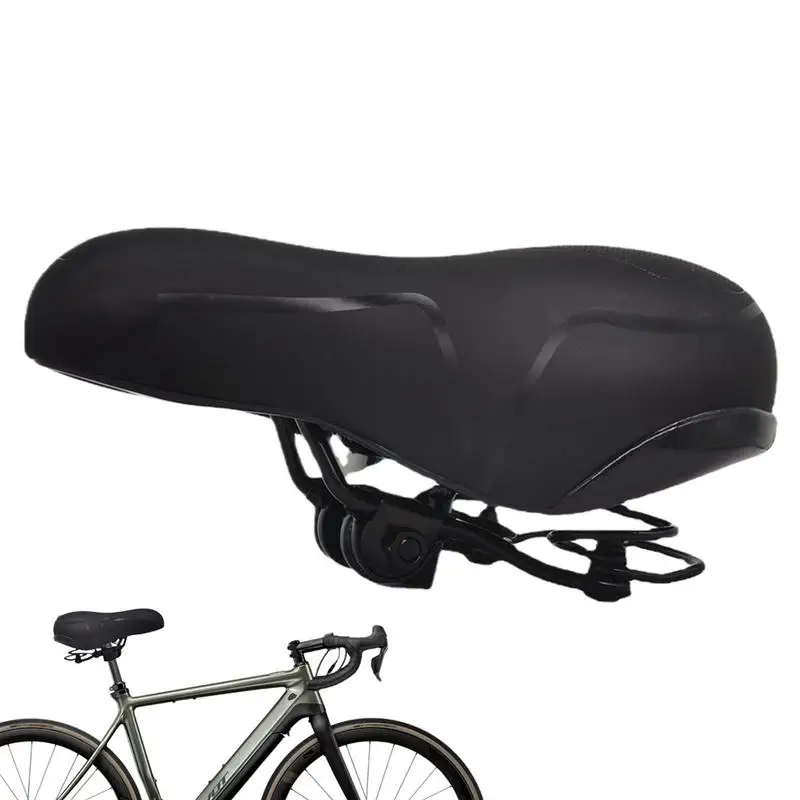 

Велосипедное пружинное седло, дорожное седло для горного велосипеда, замена седла, удобная амортизирующая водонепроницаемая подушка, нескользящая для езды