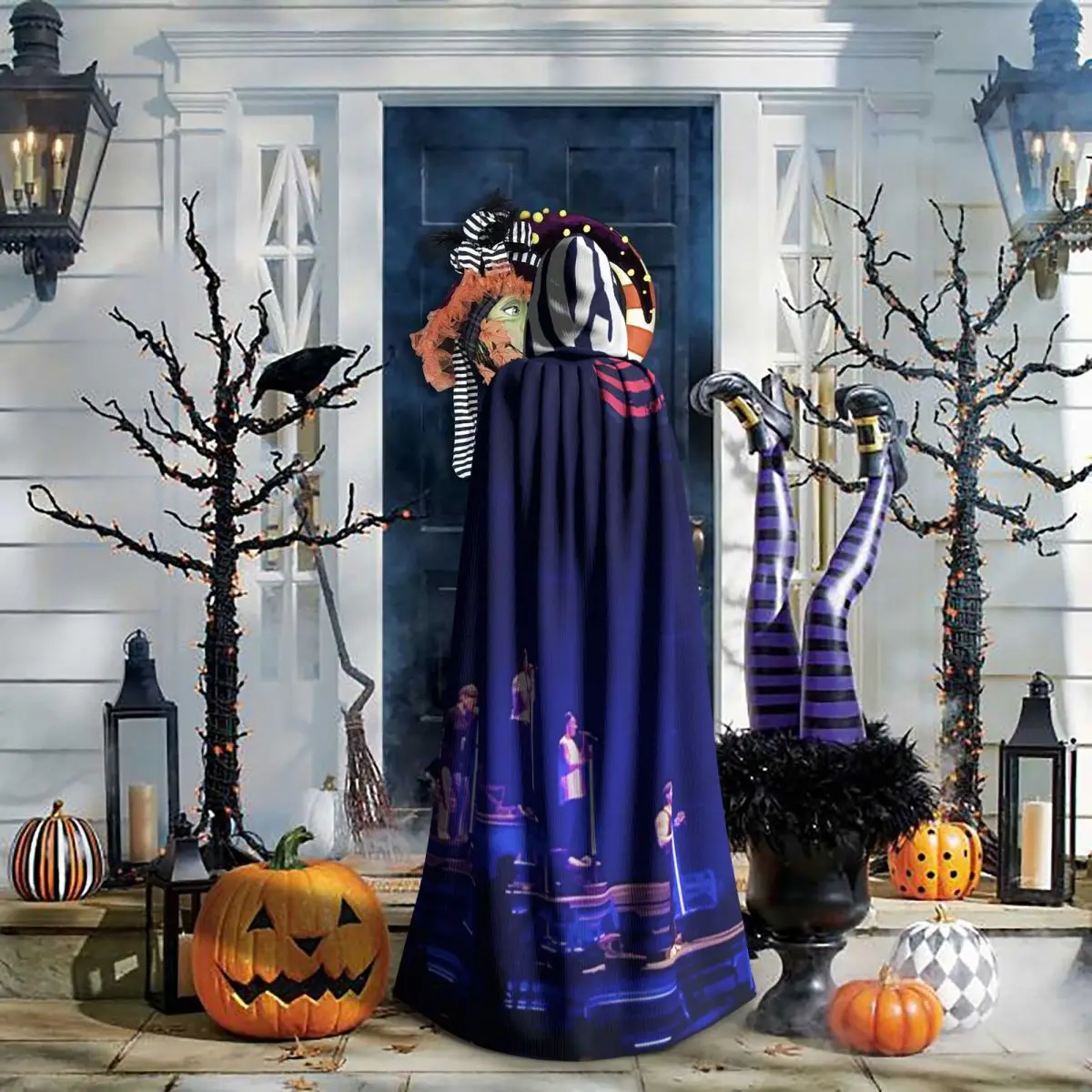 Capa Larga con Capucha de Música de la Banda Big Time Rush BTR, Disfraz Medieval de Bruja, Capa de Cosplay para Halloween, Unisex para Adultos