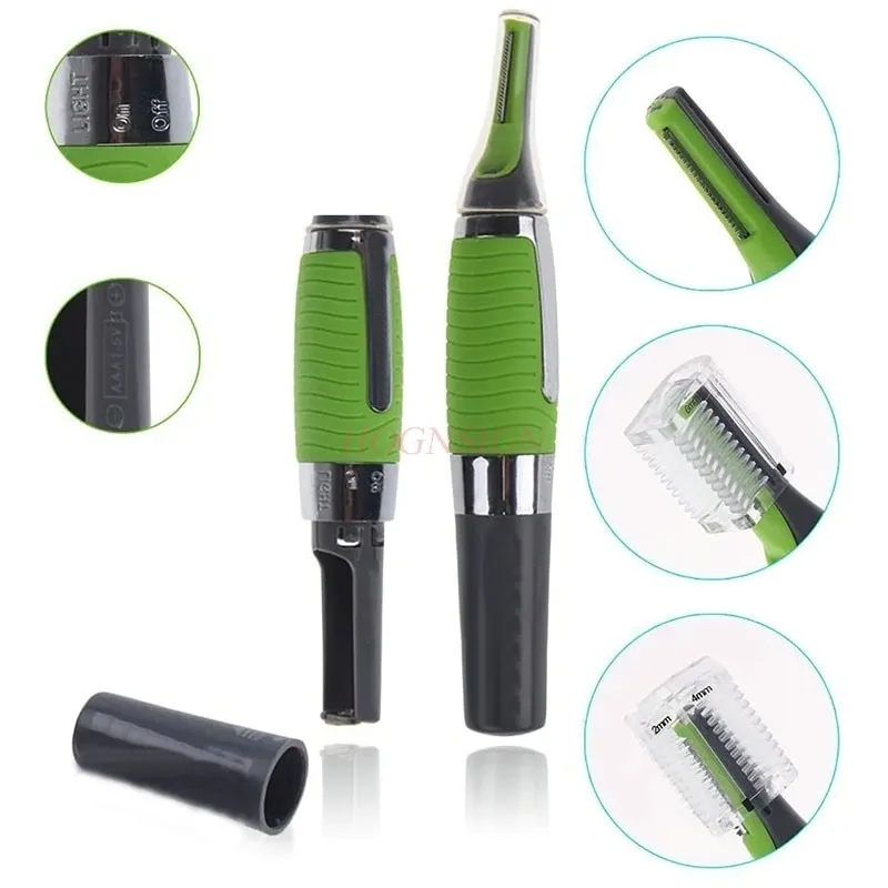 Nose Ear Short Hairs Shaving Trimmer with Adjustable Comb Precision for Eyebrows Home Men Cutting Shaver Razor