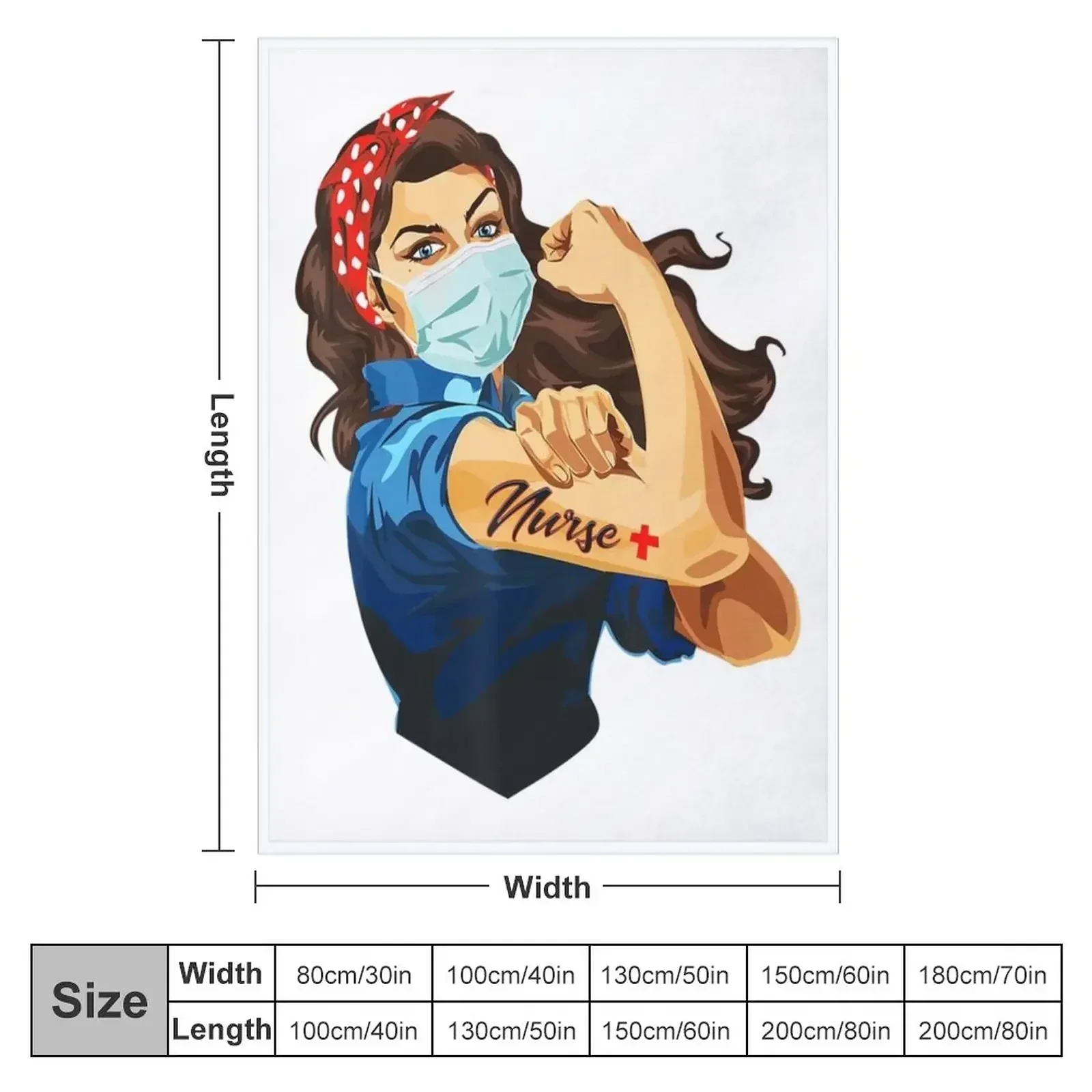 Rosie The Riveter - Woman Nurse Throw Blanket manga Thermal for babies Summer Beautifuls for winter Blankets