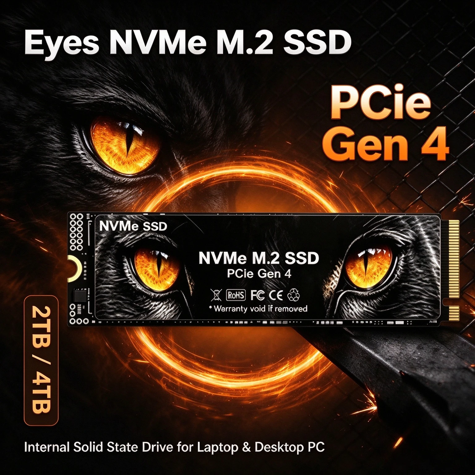 M.2 Nvme 4Tb Pcie 4.0 Ssd - قرص تخزين صلب M.2 SSD بسعة