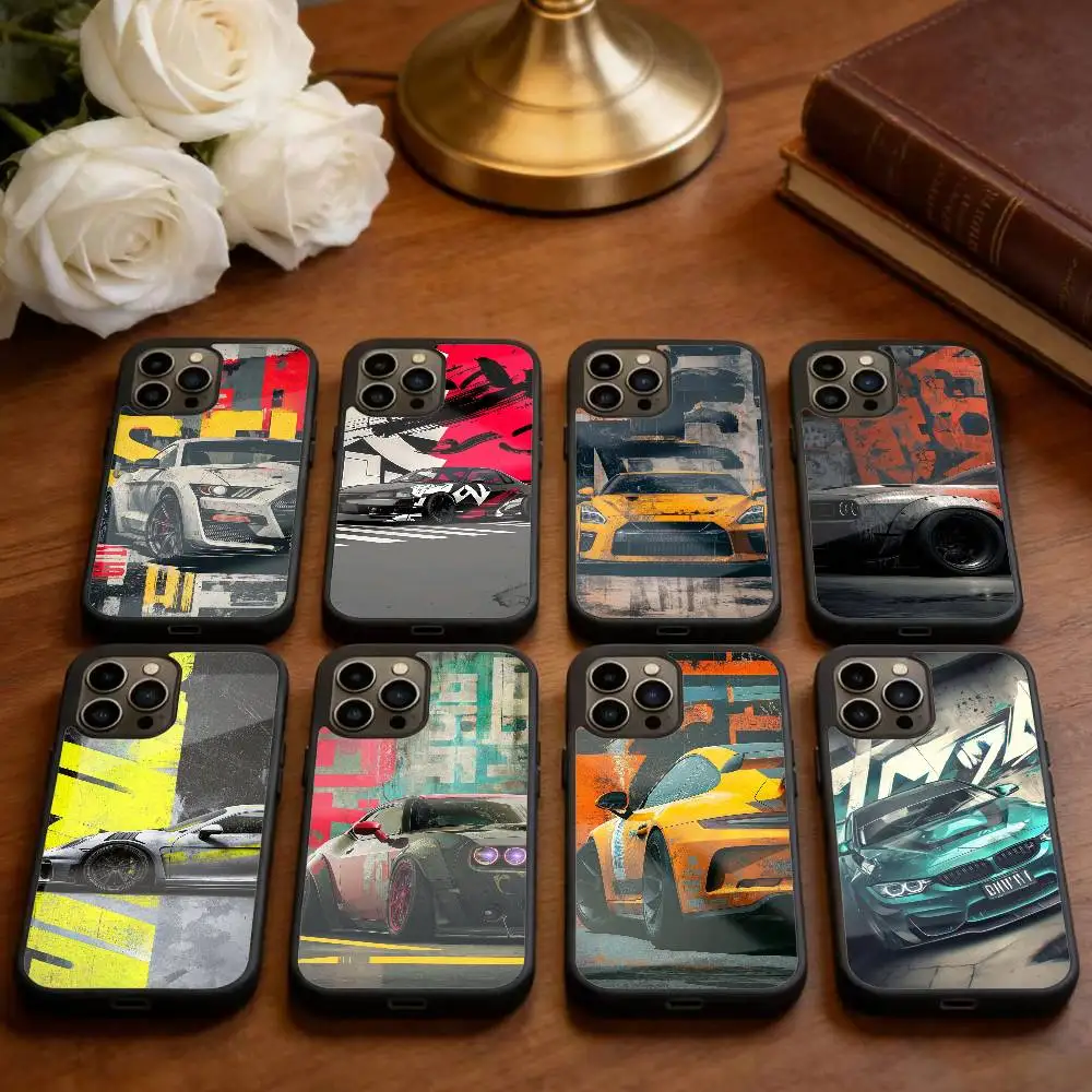 

Sports ES Cool Car Phone Case For iPhone17,16,15,14,13 Plus,Pro Max Magnetic For Magsafe Wireless Charging