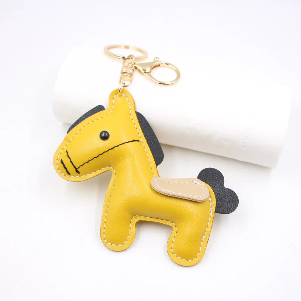 Luxury Leather Keyring Gift, Pony Handbag Pendant