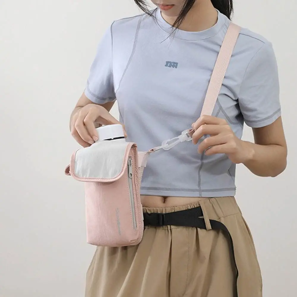 

With Shoulder Strap Water Bottle Crossbody Bag Waterproof Large Opening Phone Pocket Bag Front Pocket Adjustable