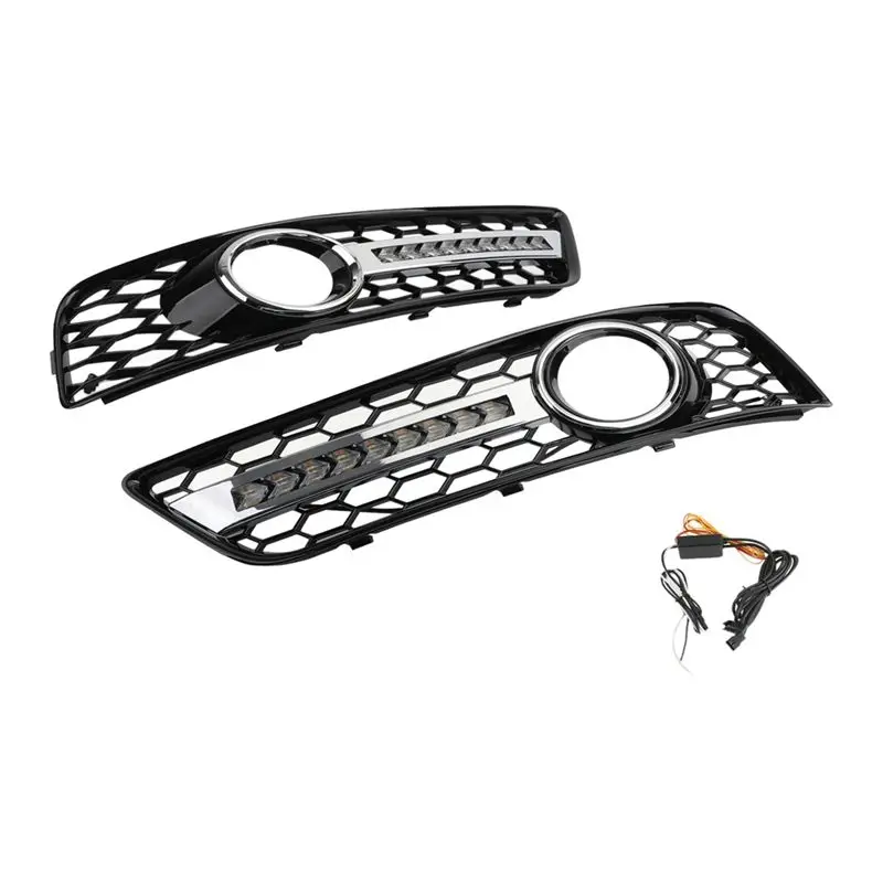 

Prominent 1 Pair Of LED Daytime Running Lights Fog Light Frame Grille For A3 S3 RS3 Sports 07-12 Modification Accessories