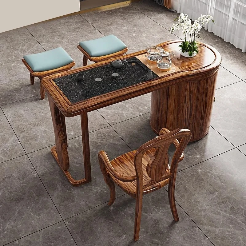 Ebony Wood Kung Fu Tea Table Office Fully Automatic Water Supply Home Tea Table