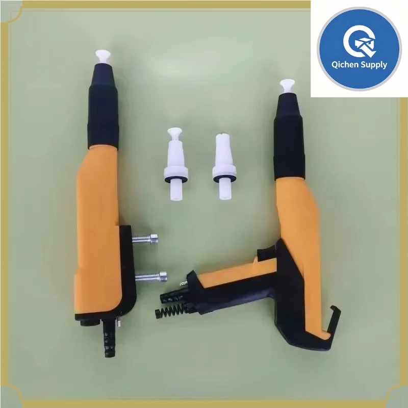 2Pcs Set Flat and Round Nozzle Kit, Spare Accessories Compatible with GM02 Electrostatic Powder Spraying Gun