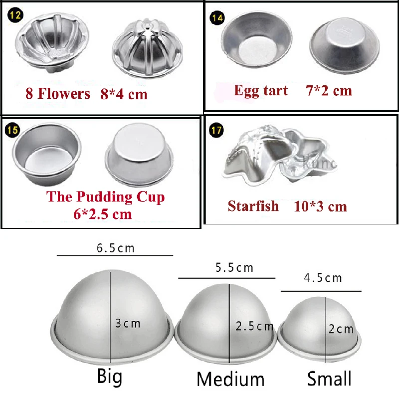 알루미늄 합금 공 목욕 폭탄 금형, 소금 공, 수제 공예 선물, 반원형 구체, DIY 금형, 2 개, 신제품