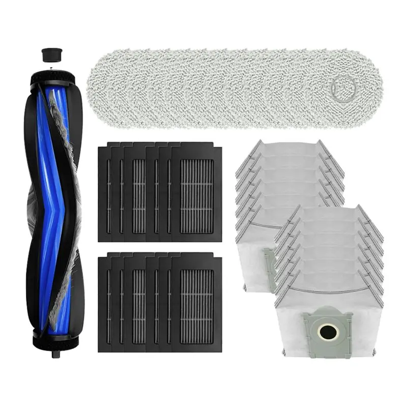 

ABAH - Аксессуары для Ecovacs Debot T50 OMNI / T50 PRO OMNI: основная роликовая щетка, HEPA-фильтр, тряпка для мытья полов, мешок для сбора пыли, запчасти.