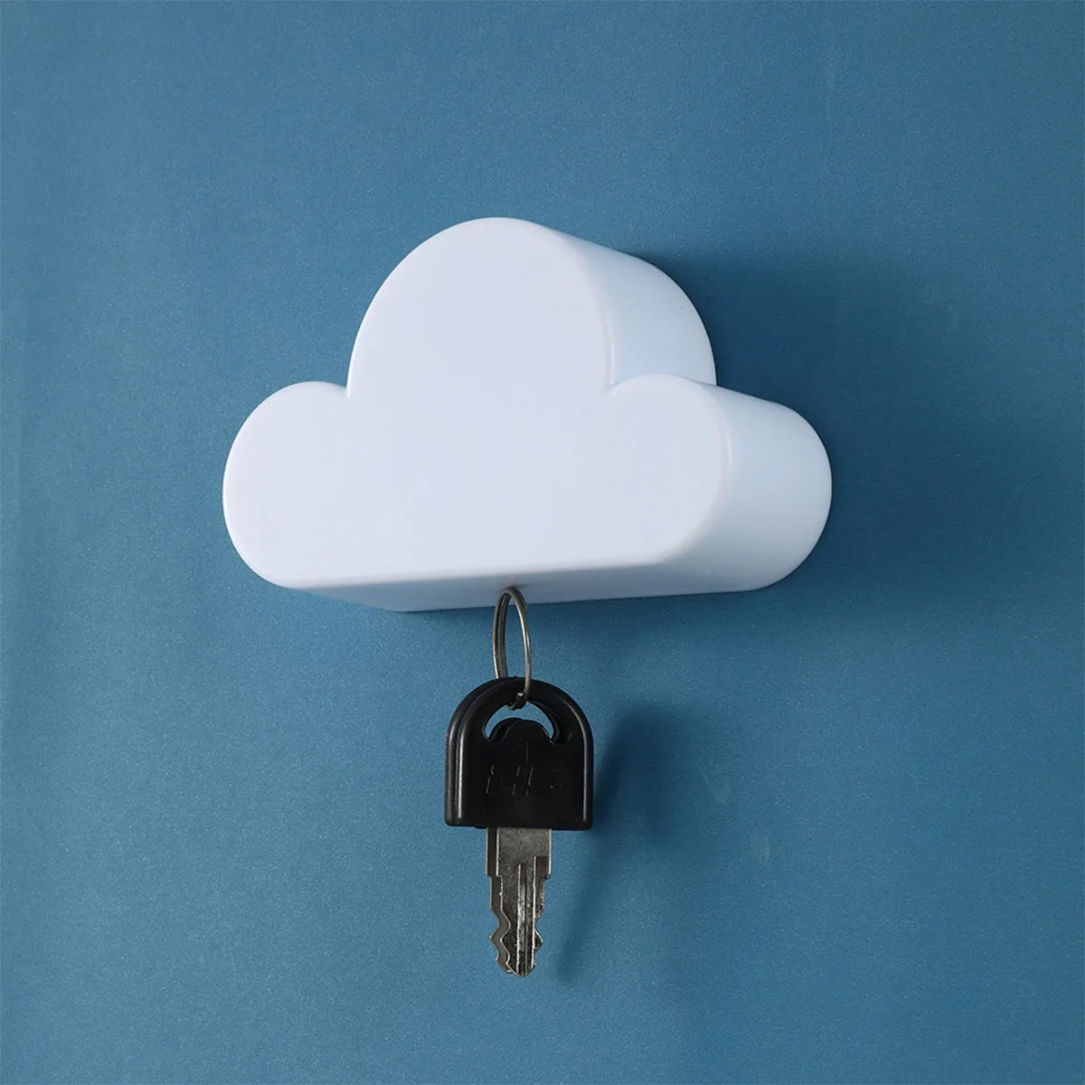 White Cloud Magnetic Key Holder  for Wall Hanger Organizer Easy to Mount  Powerful Magnets Keep Keychains Securely