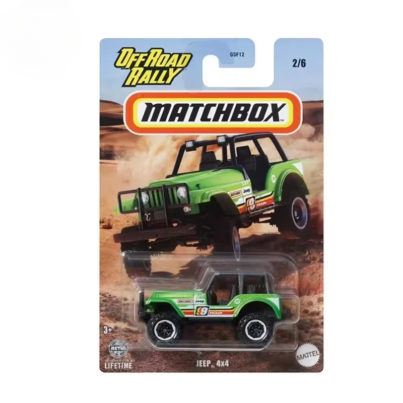 

Original Mattel Matchbox Car 1/64 Diecast Off Road Rally 9 Team Jeep 4x4 Vehicle Model Toys for Boys Collection Birthday Gift