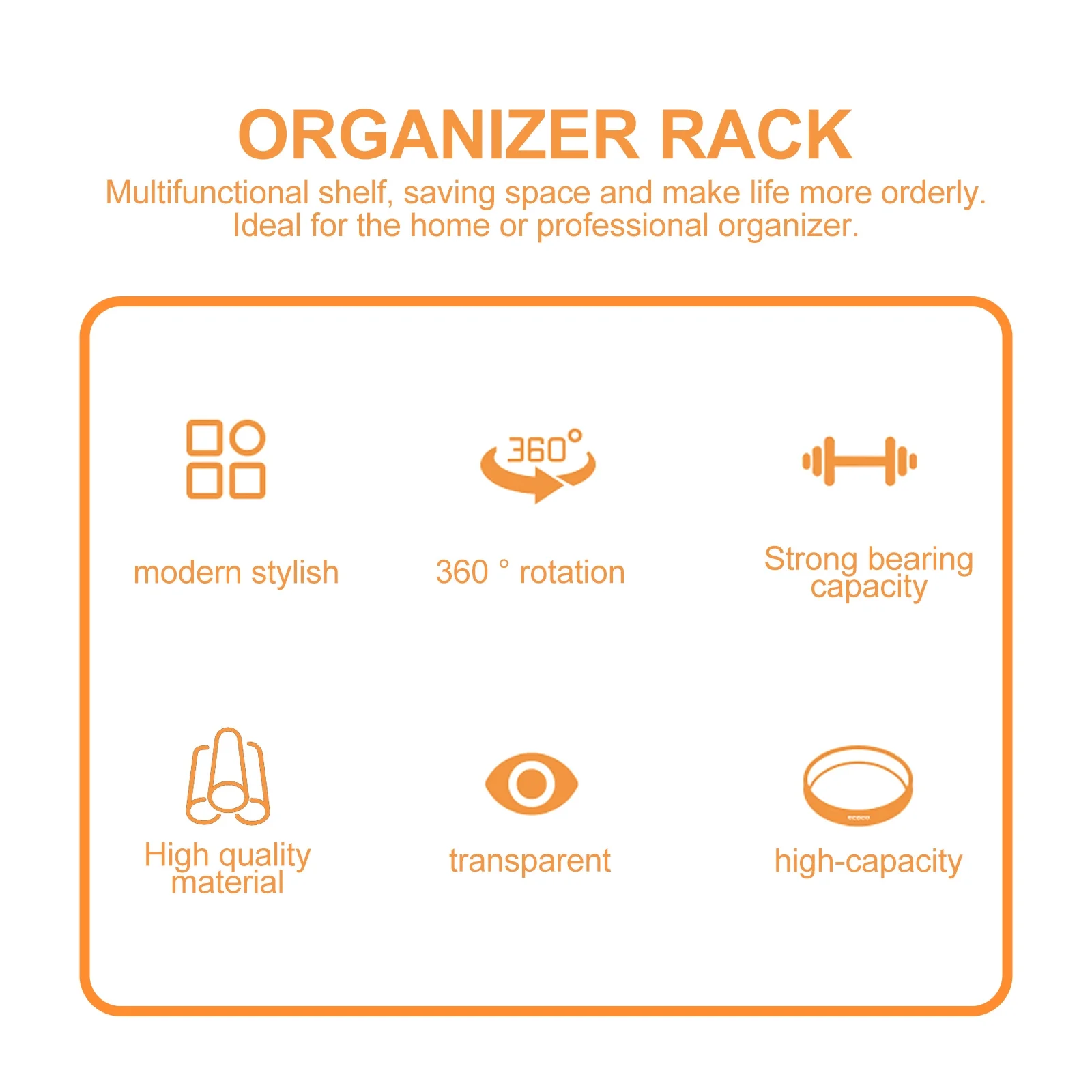 

Beavorty Rotating Storage Rack Kitchen Vanity Turntable Organizer for Makeup Skincare Seasonings Easy Access Spice Holder