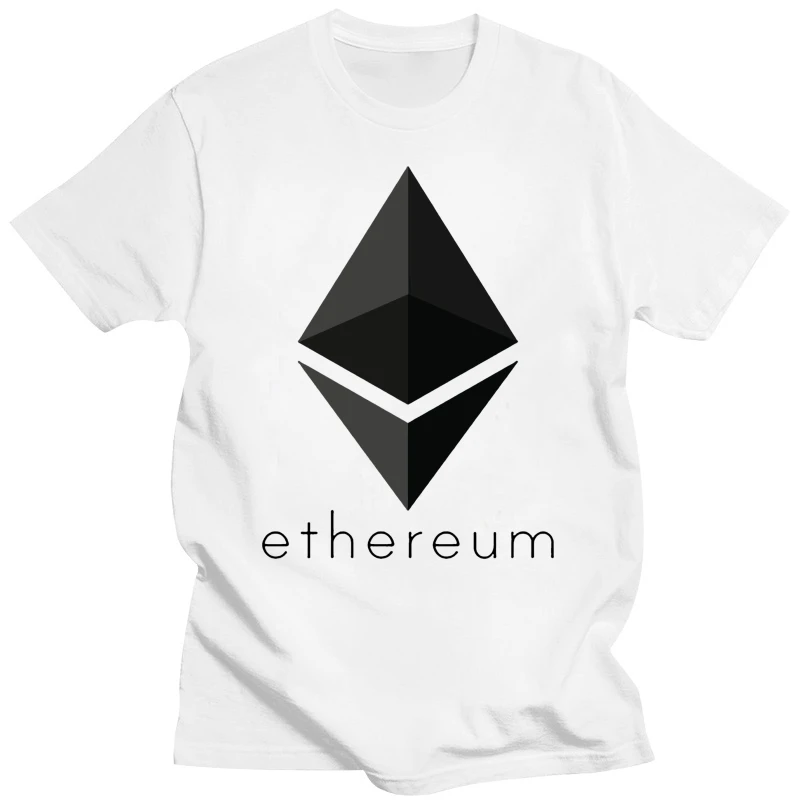 Fashion T Shirt 100% Cotton Ethereum Currency Crypto Cryptocurrenct Blockchain Quality 100% Cotton Tee Man Blockchain