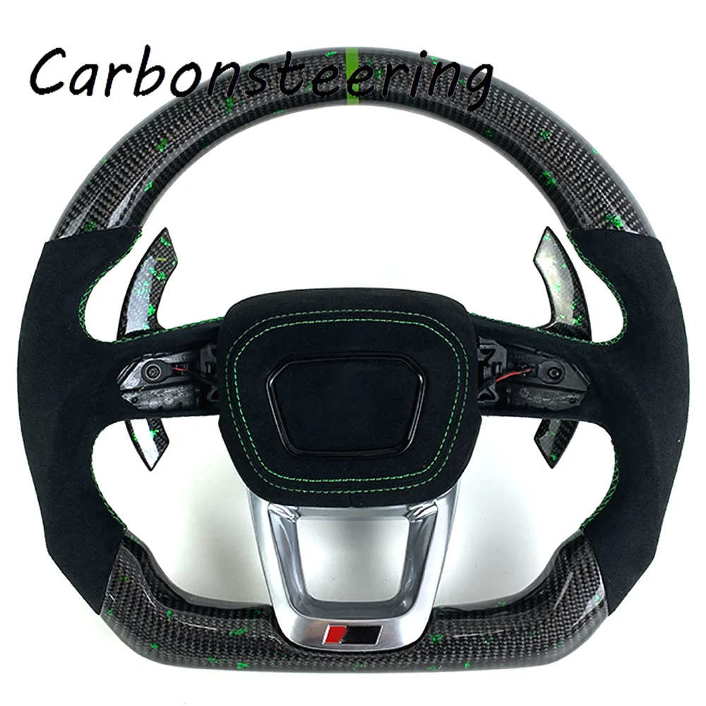 

Custom Forged Carbon Fiber Car Steering Wheel for Audi R8 A4 A5 A6 A6L A7 RS3 RS6 RS7 C7 C8 B9 B9 SQ5 Q3 Q7 Q8 Racing Style