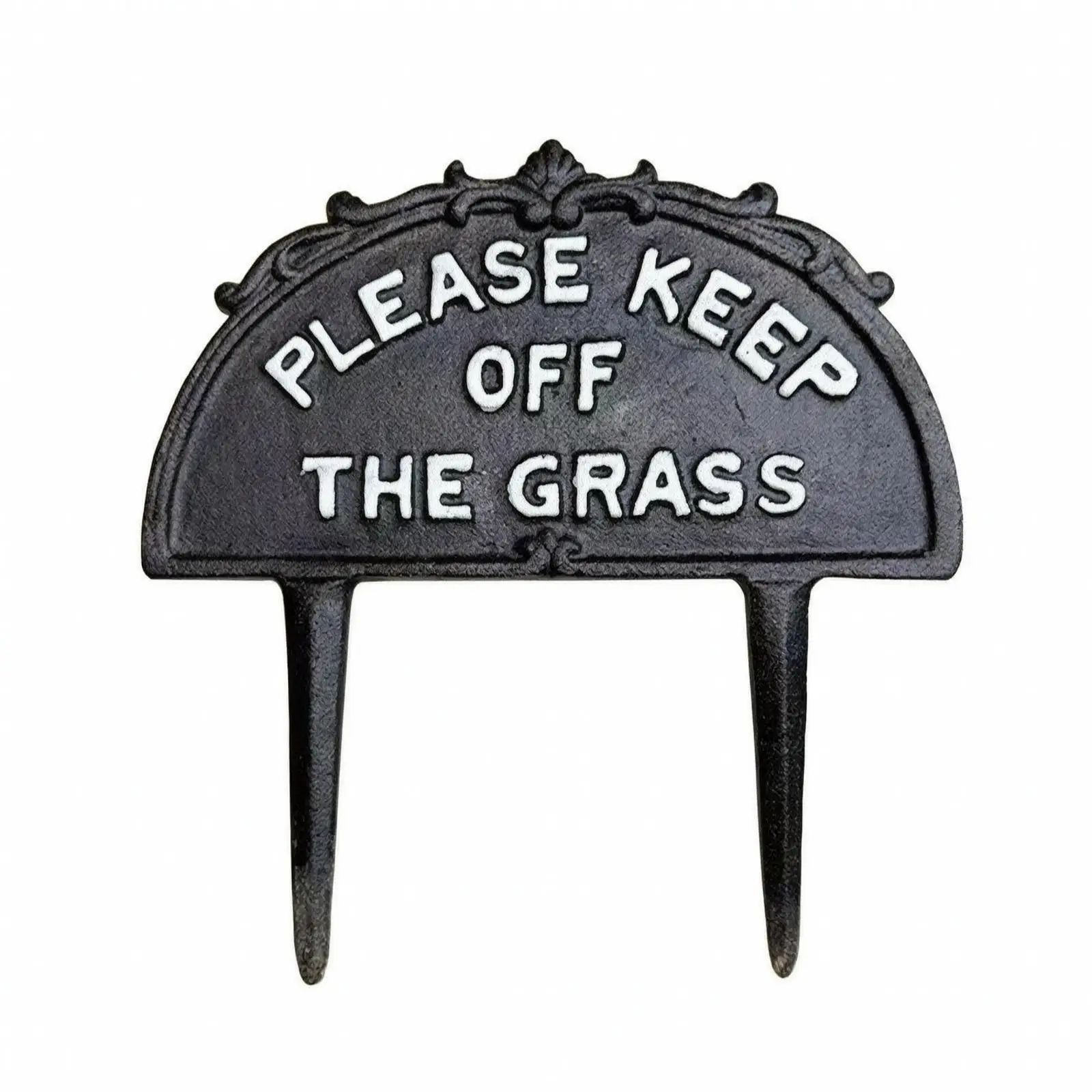 Welcoming Cast Iron Sign for Garden Outdoor Lawn Stake with Bird Art Backyard House Decor