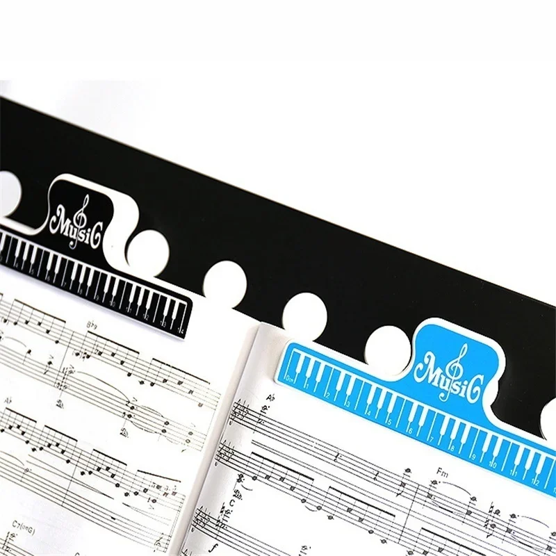 1 Pack Colorful Plastic Music Sheet Clip Book Paper Clip for Guitar Violin Piano Player Multi-function Spring Clip 15cm