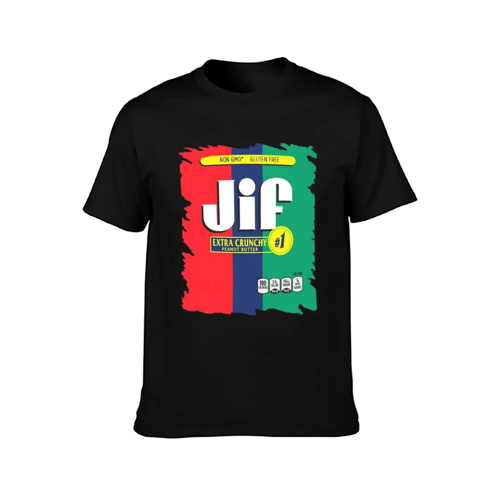 Jif Crunchy Peanut Butter design T-Shirt Soft Basic Cotton Short Sleeve Tee T-Shirt
