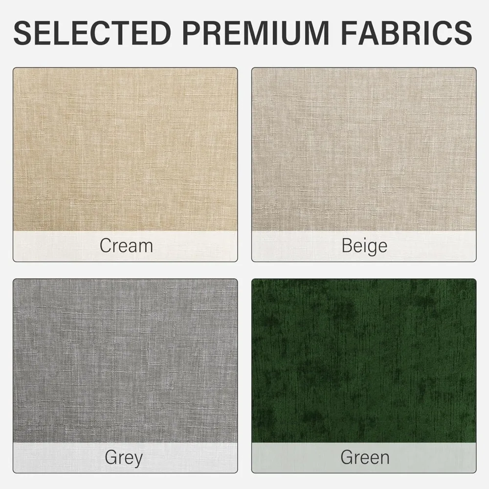 زوج من كراسي تناول الطعام المنجدة من القماش المعاصر مع مساند للذراعين المنحنية وأرجل خشبية