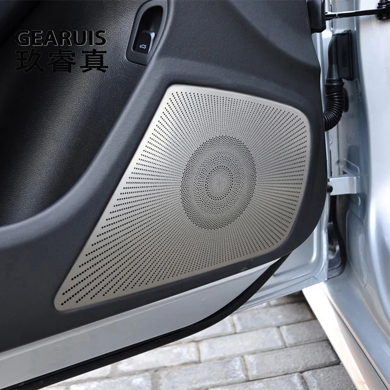 For Audi A4 B8 2009-2016 Car Door Panel Loudspeaker Pad Stereo Audio Speaker Cover Trim Frame Stickers Interior Auto Accessories