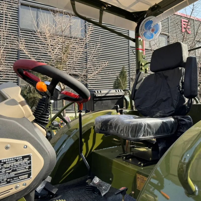504 high-horsepower mountain and hilly land reclamation four-wheel agricultural wheeled tractor with awning, suitable