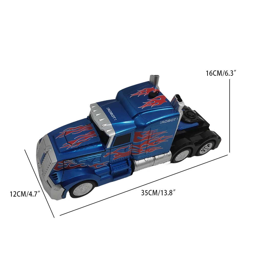 หุ่นยนต์รถเทรลเลอร์แปลงร่างได้1: 12รถเทรลเลอร์พร้อมสเปรย์แบตเตอรี่ Li-สำหรับเด็กผู้ชายของขวัญวันคริสต์มาสวันเกิดเด็ก