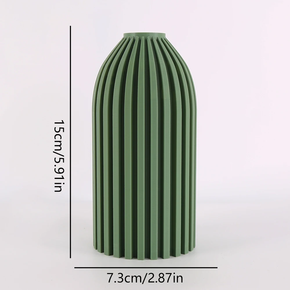 عبر الحدود موراندي - مزهريات مخططة عمودية ملونة. تتوفر ألوان متعددة، مناسبة للزهور المجففة والطازجة -