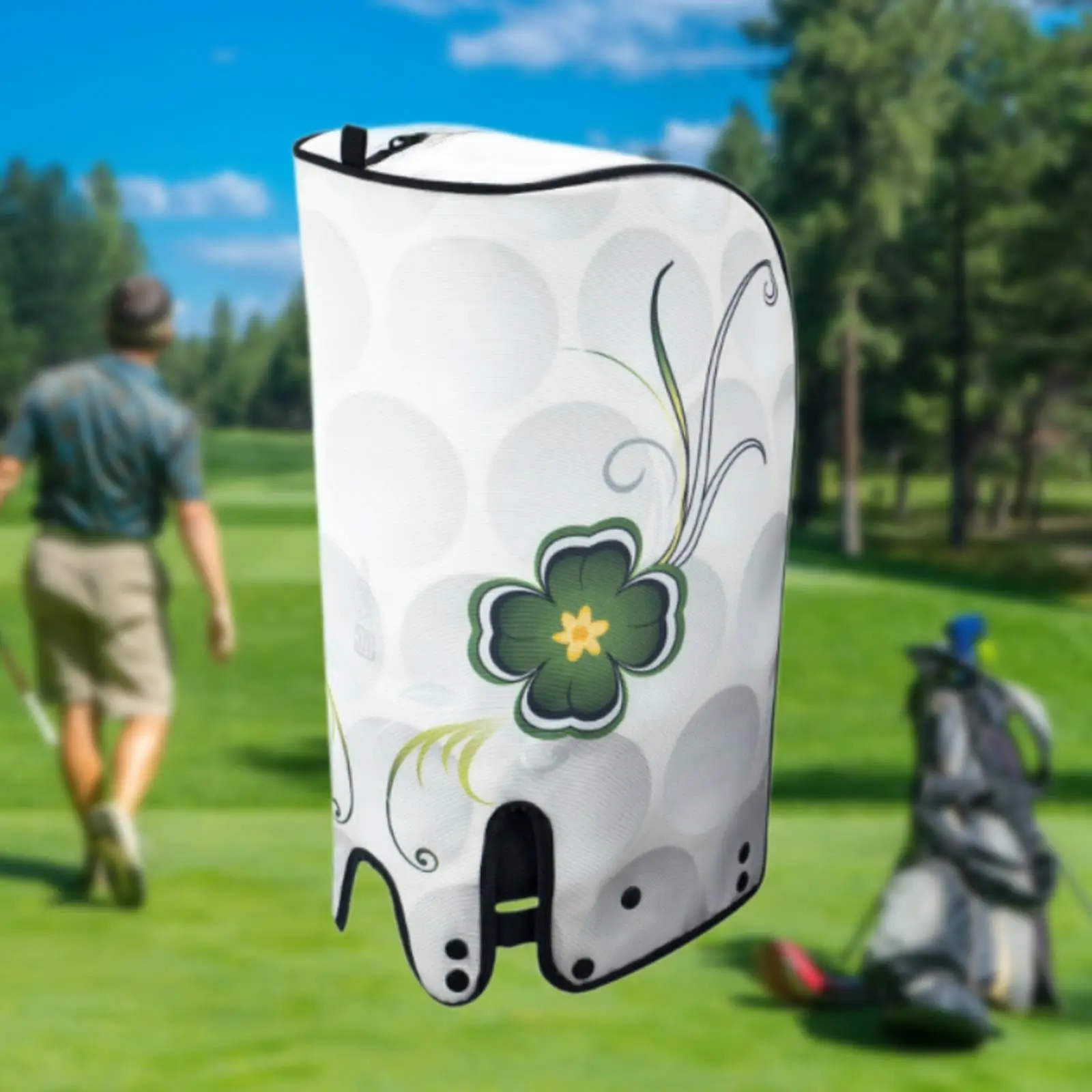 

Golf Travel Bag Cover Club Protection with Snap Buttons Padded Cover Rain Hood Cape for Golf Course Men Women Outdoor Sports