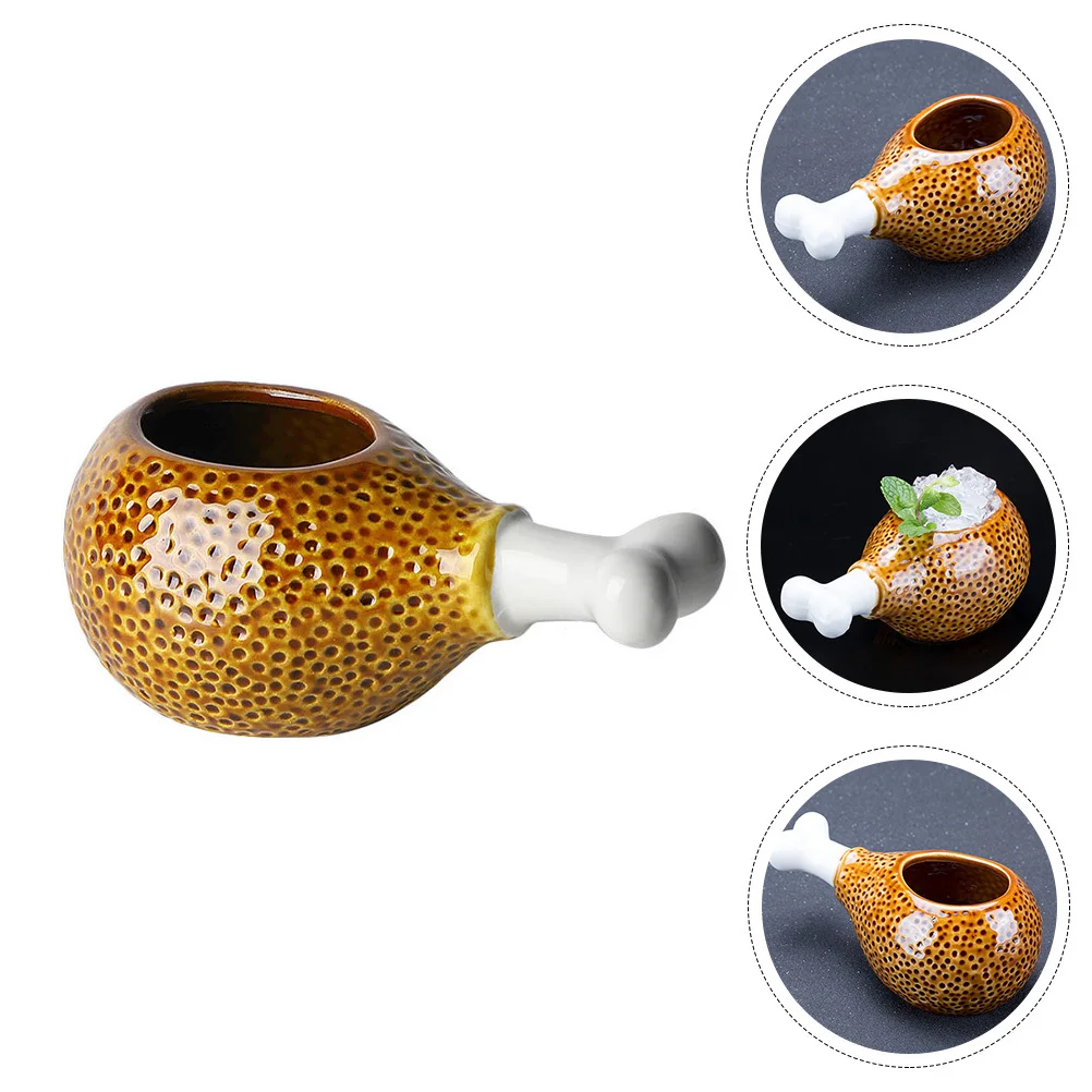 

Retro Drumstick Wine Cup Creative Atmosphere Suitable Holiday Parties Cocktails Stylish Drumstick Wine Cup Creative Ceramic Mug