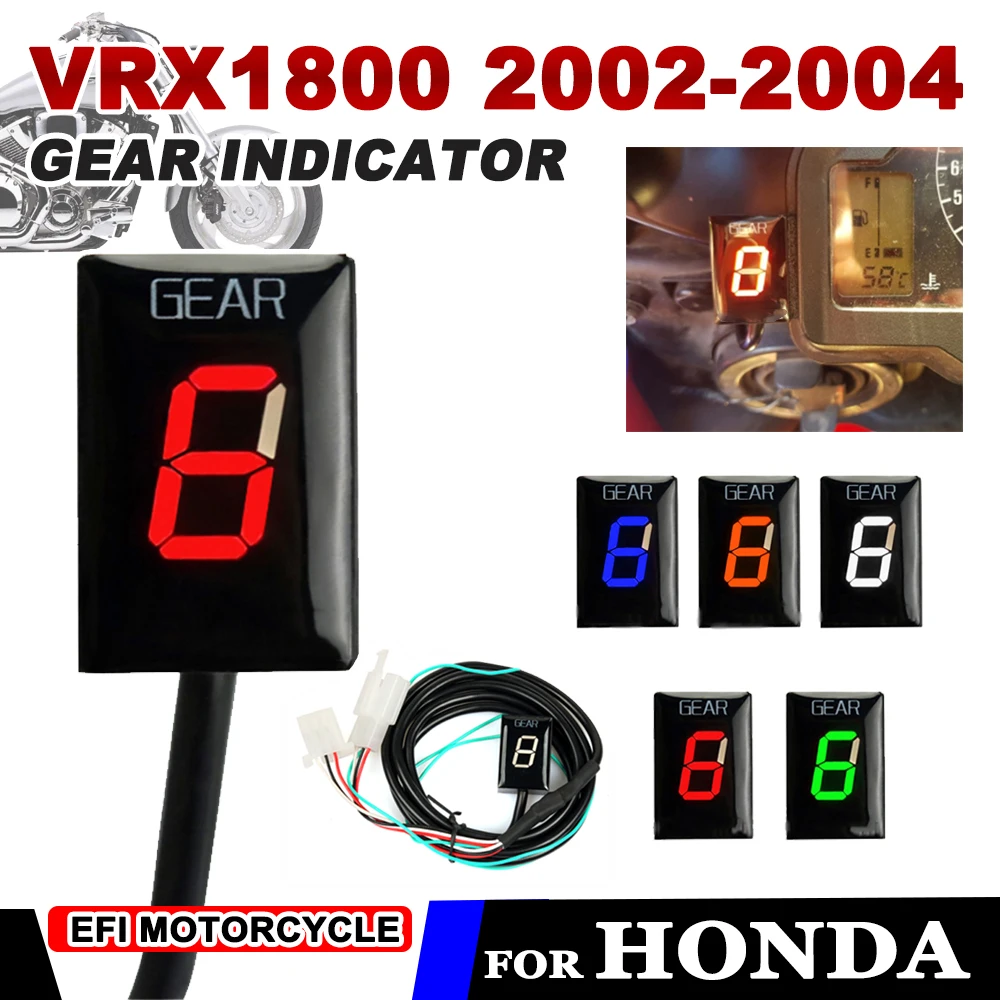 

Gear Indicator for HONDA VRX 1800 VRX1800 2002 2003 2004 Motorcycle Accessories LED Gear Display Meter VRX1800 6 Gear Upgrade