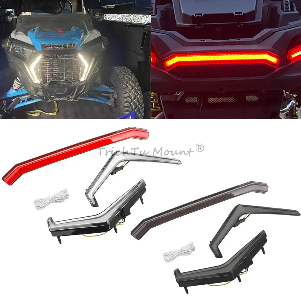 

12V LED Rear Center Tail Light and Front Fang-Light kit Compatible for Polaris RZR XP/Turbo 1000 2019-2023 car accessories