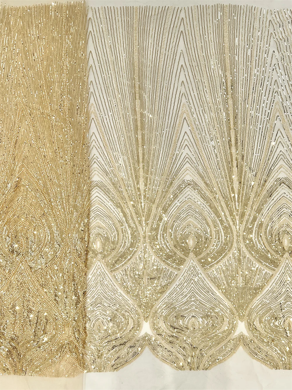 

Gold French Beaded Tulle Lace Fabric 2025 High Quality Lace African Groom Lace Fabrics Sequins Nigerian For Wedding Dress Women