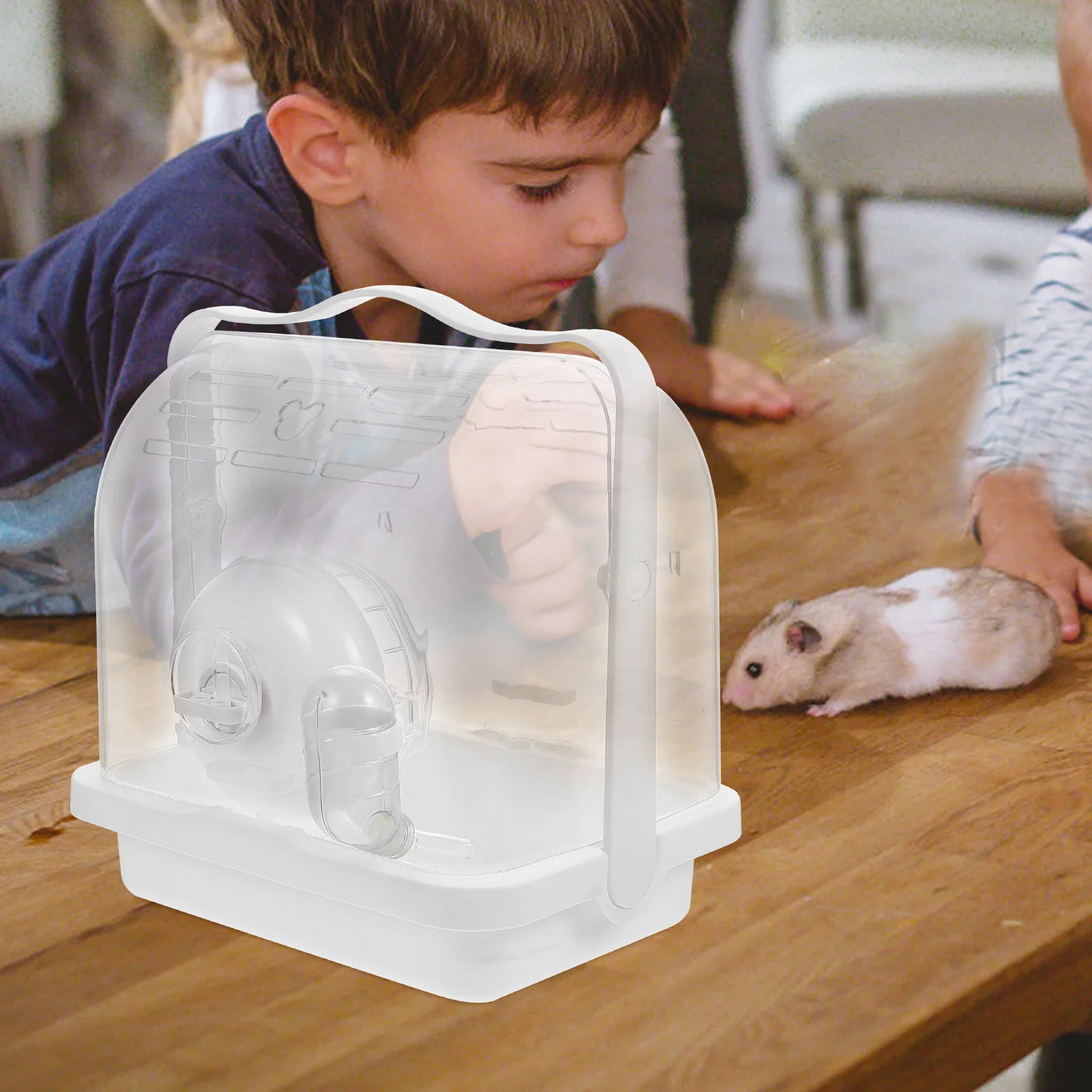 

Portable Hamster Cage Small Pets Carrying Case Breathable Travel Box Durable PP Material H held Rat Carrier Chinchilla Container