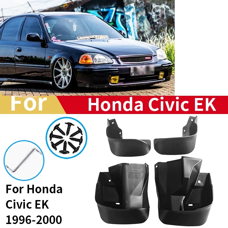 4 adet muhafızları ön arka çamur flepler çamurluk Honda Civic EK Coupe Sedan 1996 1997 1998 1999 2000 çamurluk paçalık araba aksesuarları