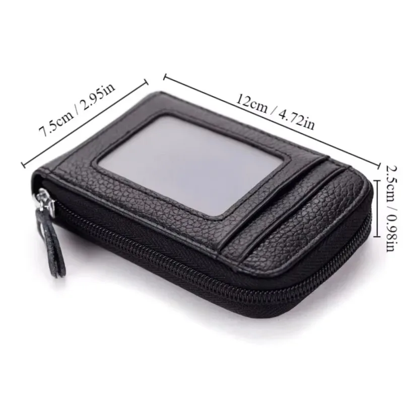 1 szt. Etui na karty w stylu koreańskim, przenośne, damskie, krótkie etui na karty bankowe, klips na wizytówki, pionowa torebka z zamkiem błyskawicznym do noszenia w ręku.