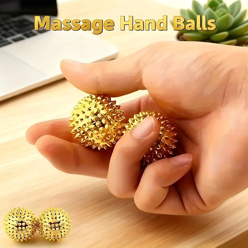 2Magnetic acupoint massage ball，3.2cmHedgehog Massage Gadget，Precisely stimulate acupuncture points，Deep tissue relaxation ，Univ