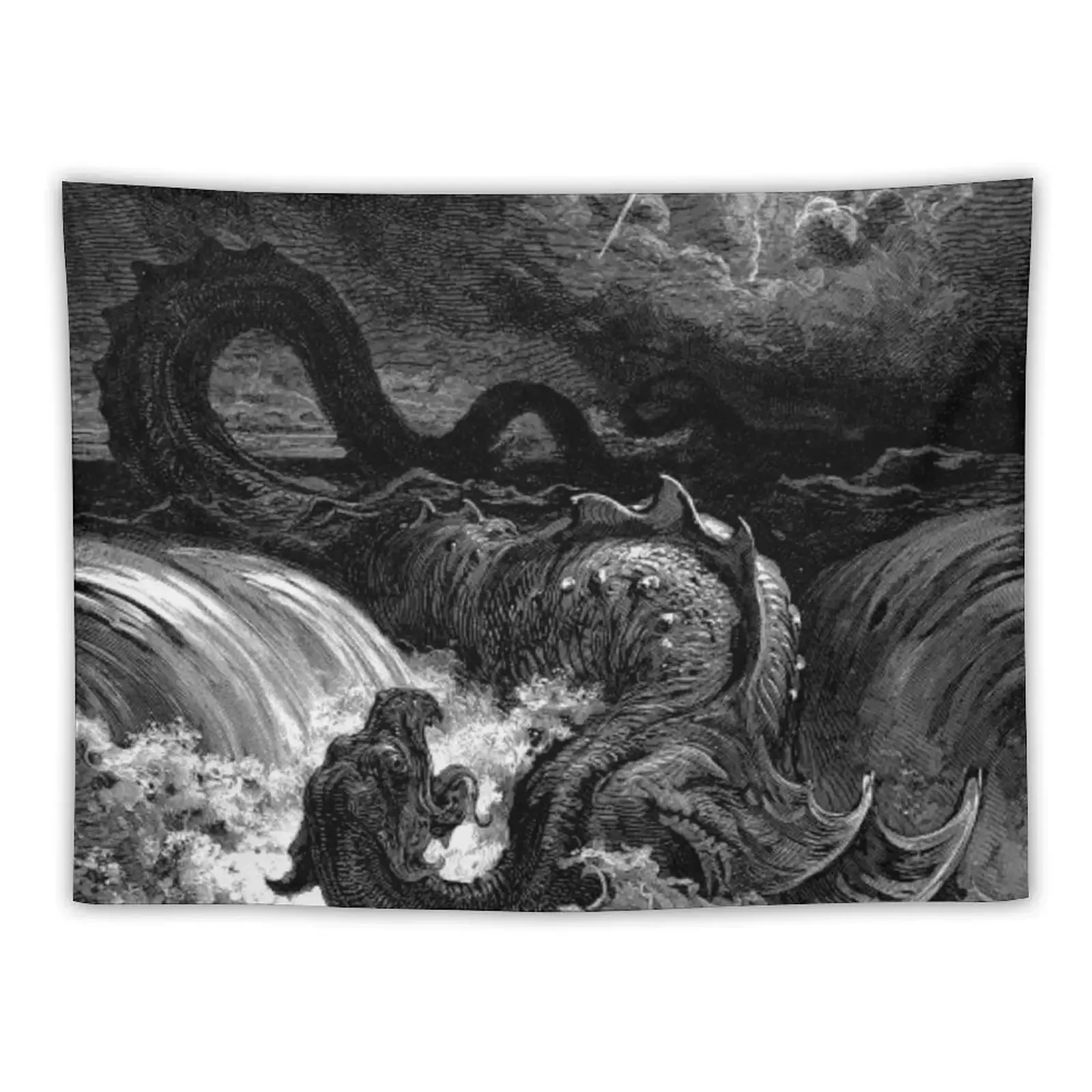 The defeat of leviathan - Gustave Dore Tapestry Home Decoration Bedrooms Decor Anime Decor Tapestry