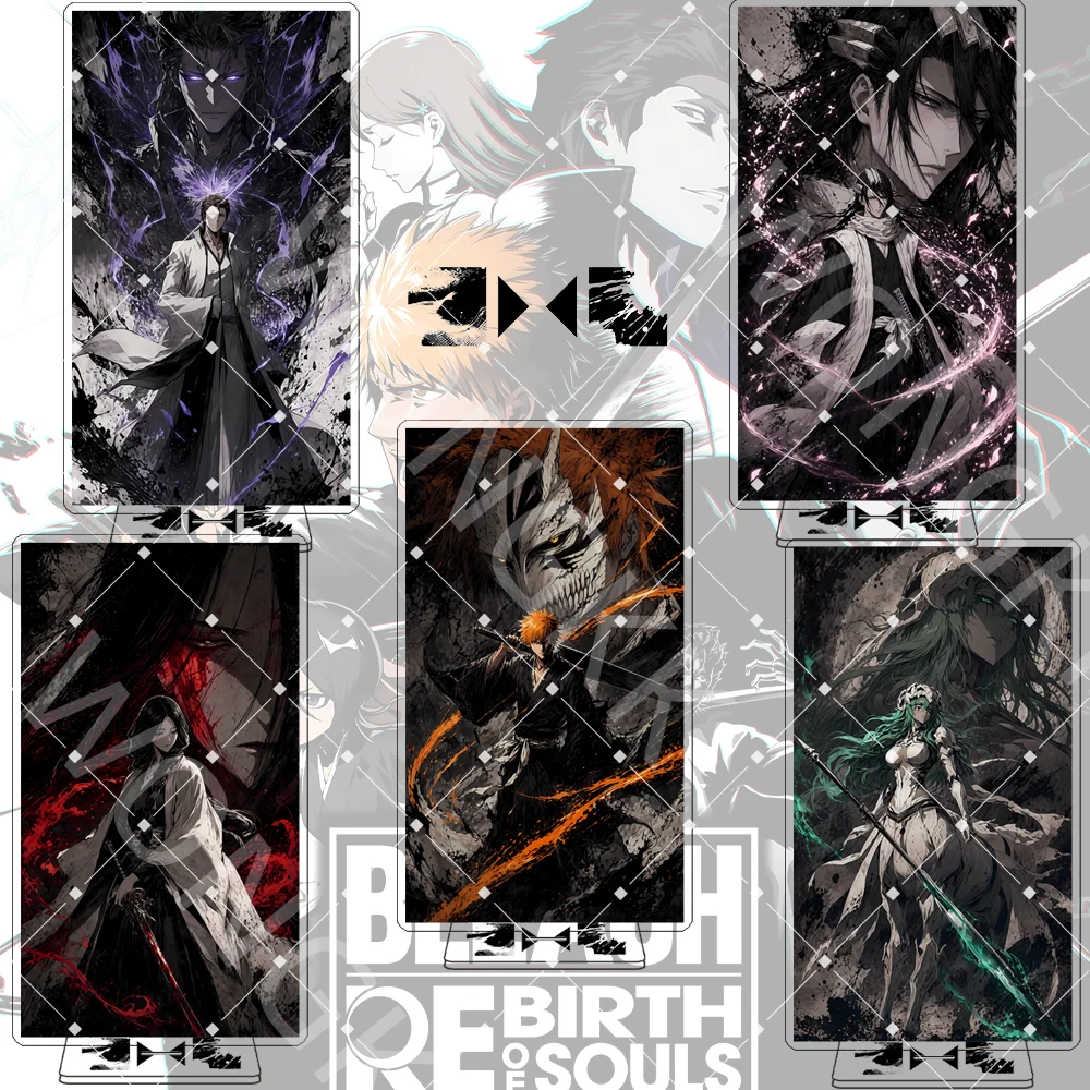 BLEACH 15CM Acrylic Stand Keychain Anime Character Ichigo Kurosaki Rukia Kuchiki Decor Party Birthday Gift For Anime Lo