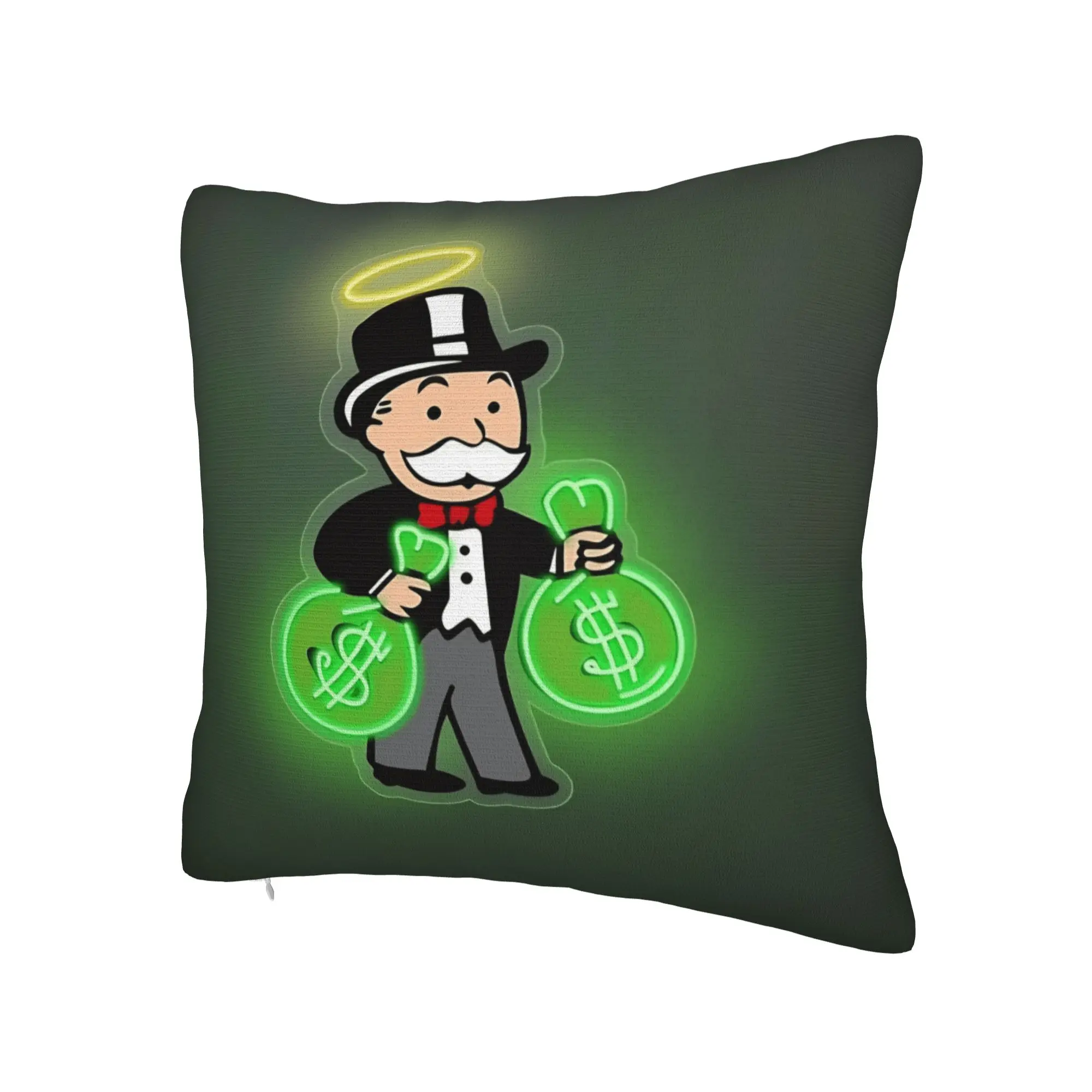 Pillow Case Alec Monopoly B Lucky Dragon Graphic  Pillow Cover For Office Car Home Decor Retro Trendy Pillowcases