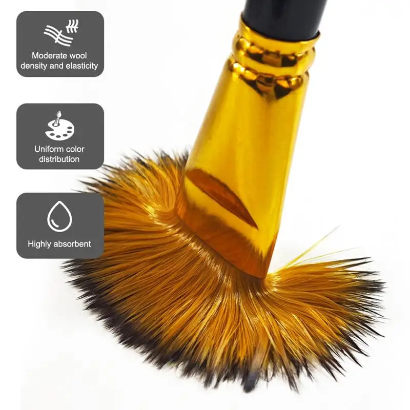 3pcs Artist Nylon Paint Brushes Set Artist Paintbrushes For Acrylic Oil Watercolor Acrylic Painting For Body Face Rock Canvas
