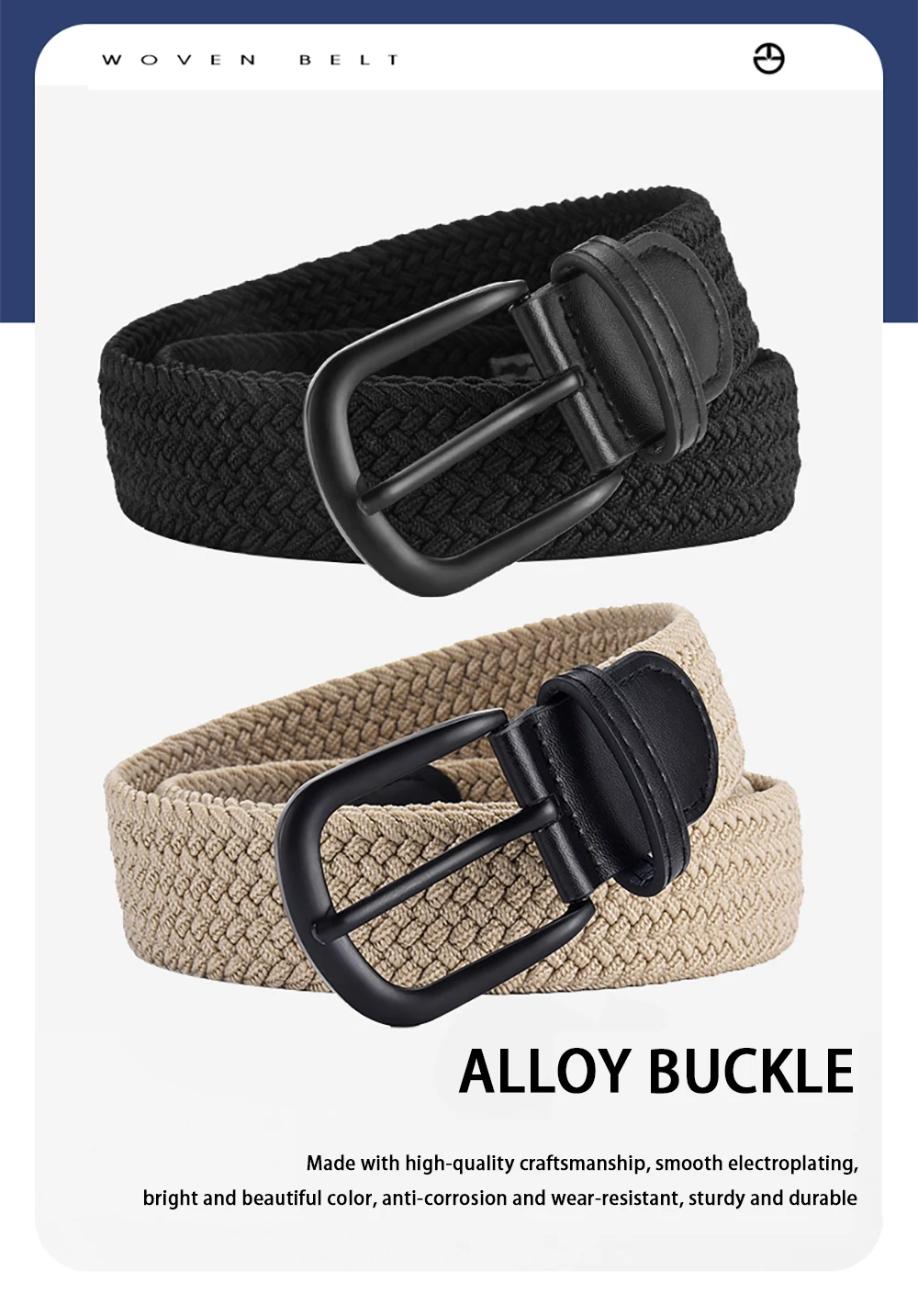 Herrengürtel, lässig, gewebt, elastischer Gürtel, Outdoor-Sport, Damengürtel, kein Stanzen erforderlich, Klettern, Arbeitsgürtel für Männer und Frauen, modisch – Detail 6