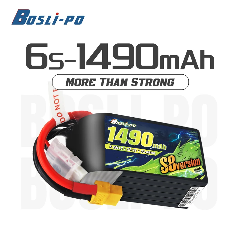 แบตเตอรี่ NEW S8 รุ่น FPV ความจุ 1490mAh 150C 22.2V 6S Lipo สำหรับโดรนแข่ง