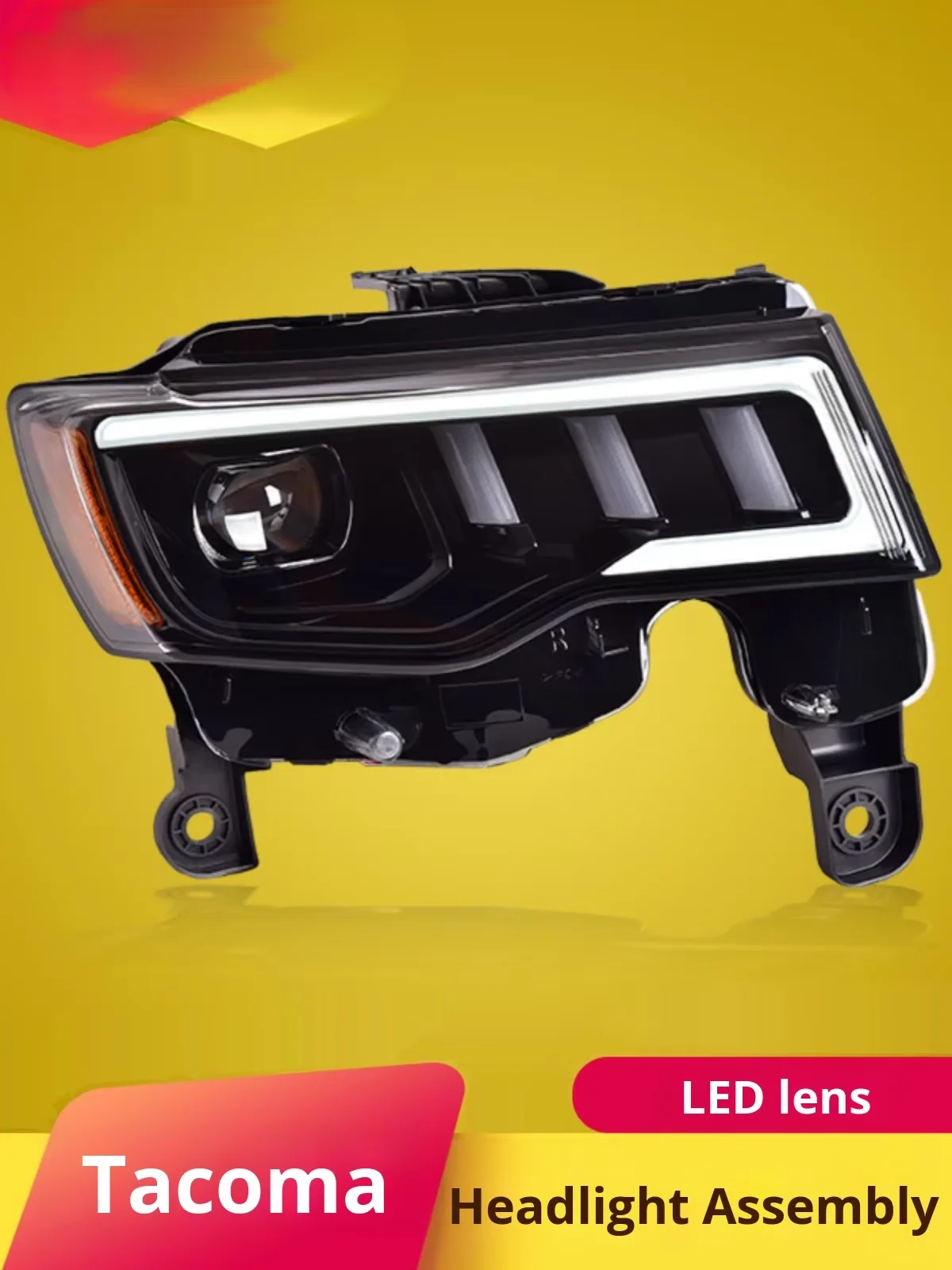 Dedicated 12V for Grand Cherokee Headlight Assembly New 14-20 Models LED Daytime Running Lights 6000k Dynamic Flowing Turn