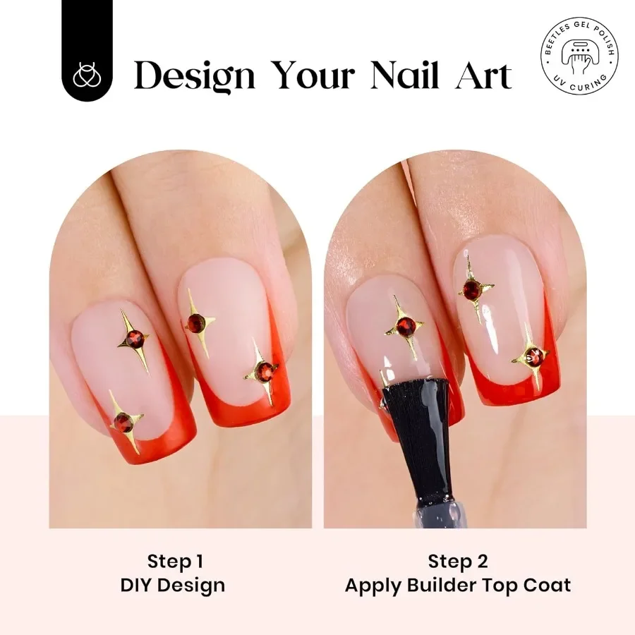 Short Squaval French Tips Press on Nails Kit 7 Colors Gel Nail Kit Fake Nails Tips with Nail Glue Remover Builder Top C