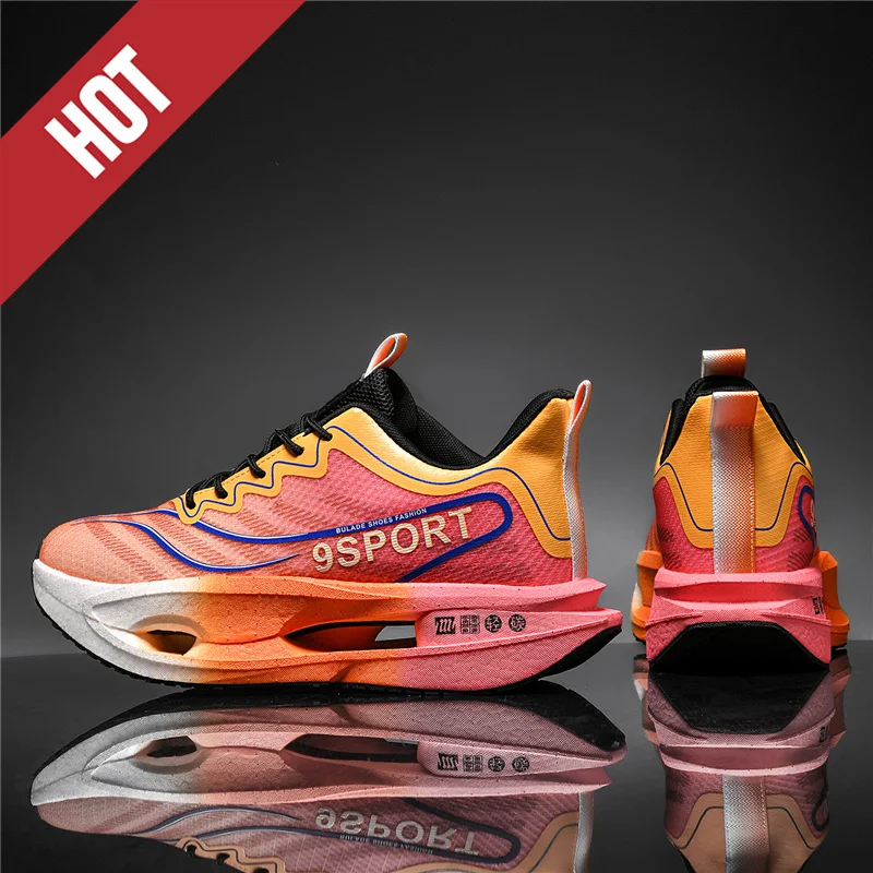 

Running Shoes Carbon Board Speciality Marathon Men Sports Breathable Lightweight Women's Comfortable Athletic Nonskid Sneakers